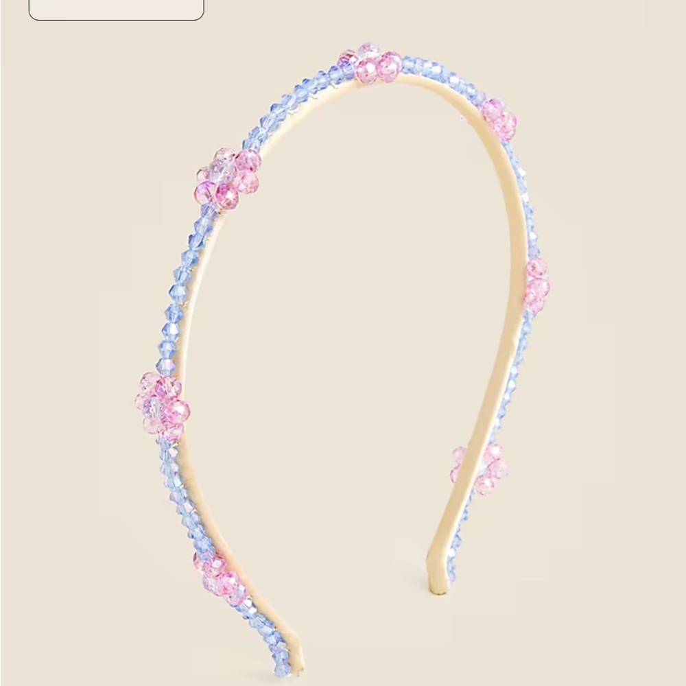 J. Crew Pastel Beaded Floral Headband